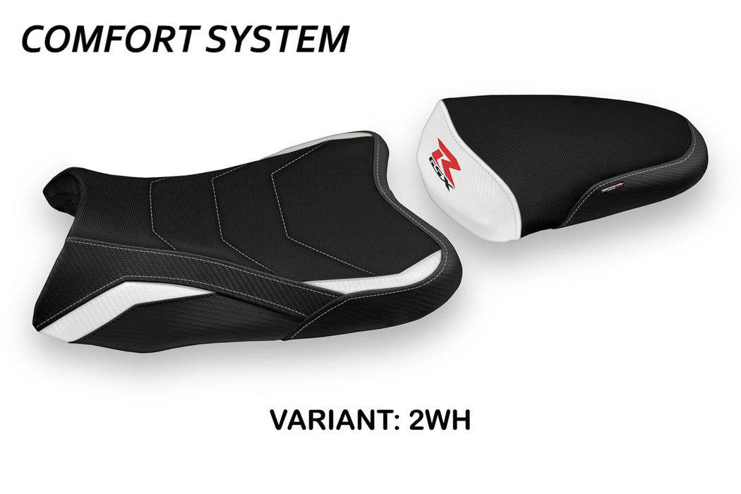 Suzuki GSXR 600 750 2008-2010 Seat Cover Tappezzeria Italia Comfort in White and Black