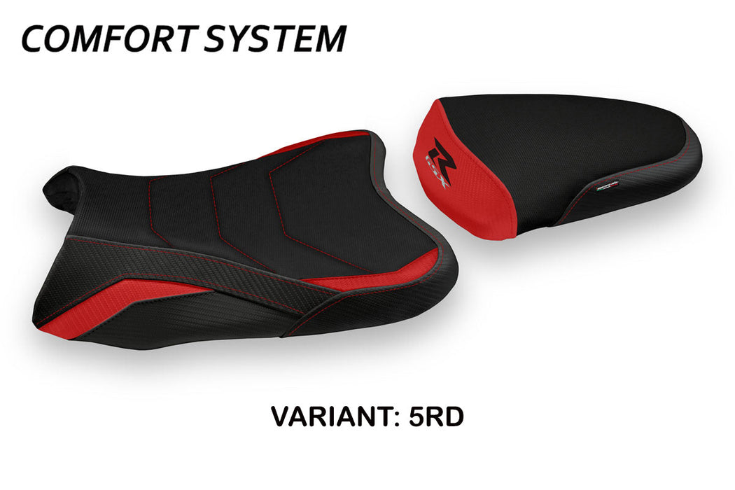 Suzuki GSXR 600 750 2008-2010 Seat Cover Tappezzeria Italia Comfort in Red and Black