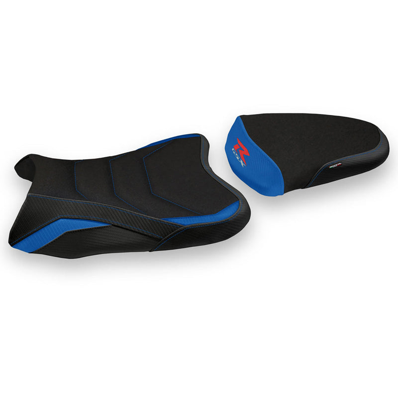 Suzuki GSXR 600 750 2008-2010 Seat Cover Tappezzeria Italia Ultragrip in Blue and Black