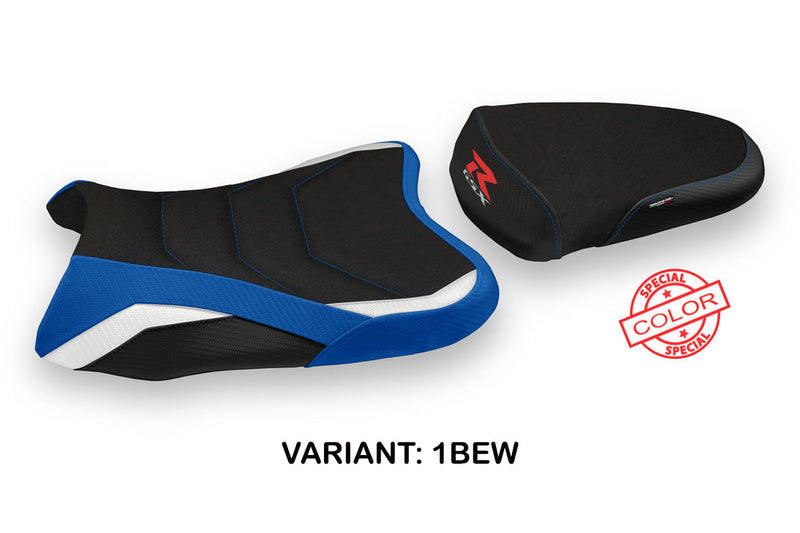 Suzuki GSXR 600 750 2008-2010 Seat Cover Tappezzeria Italia Ultragrip in Blue and White