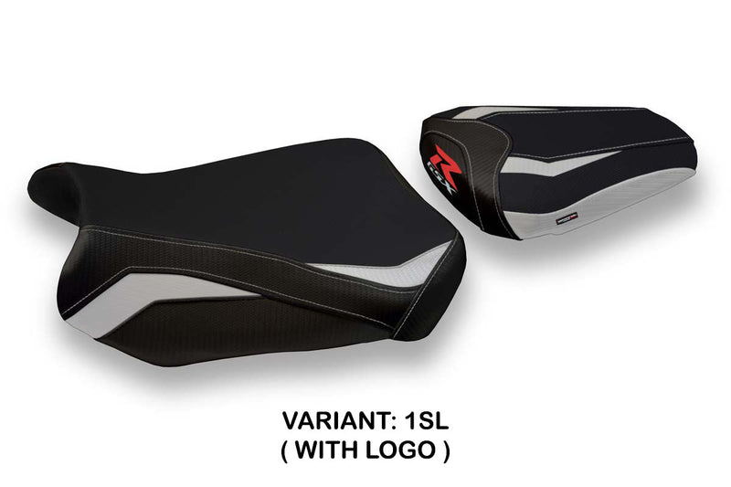 Suzuki GSXR 600 750 2011-2024 Seat Cover Tappezzeria Italia in Silver and Black