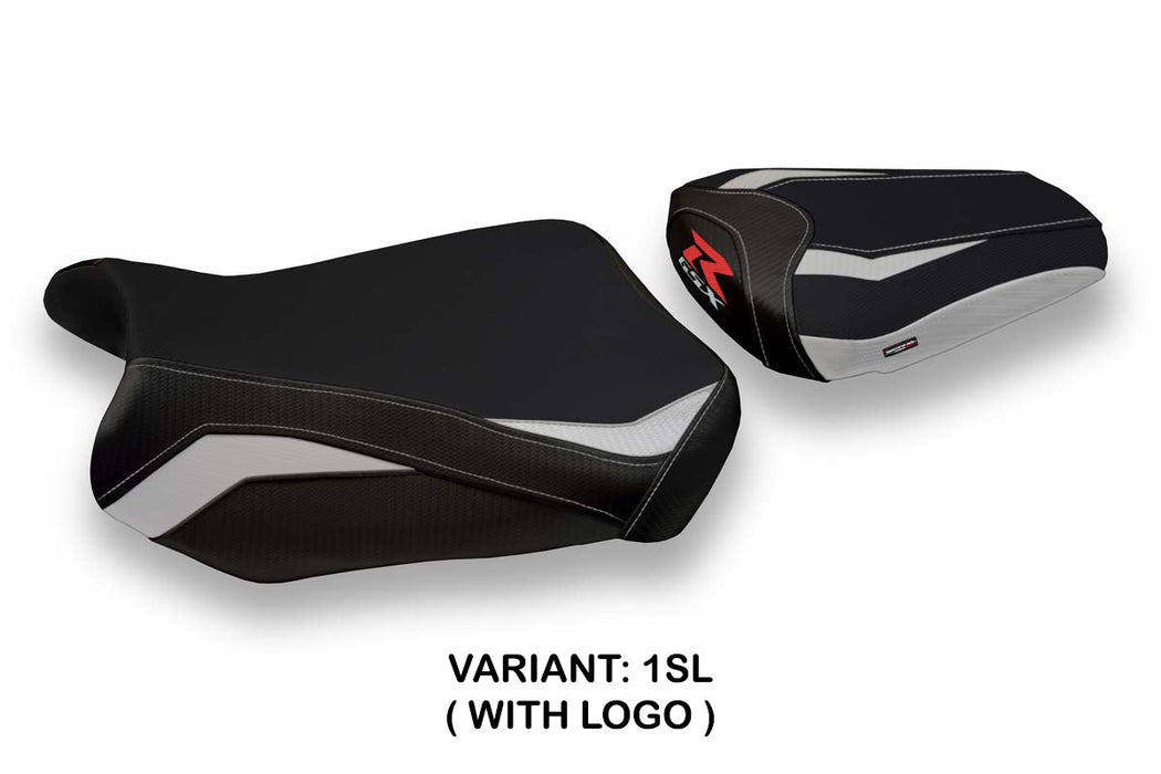 Suzuki GSXR 600 750 2011-2024 Seat Cover Tappezzeria Italia in Silver and Black