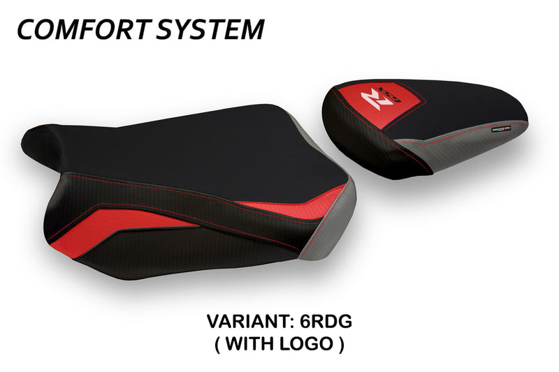 Suzuki GSXR 600 750 2011-2024 Seat Cover Tappezzeria Italia Comfort in Red and Grey