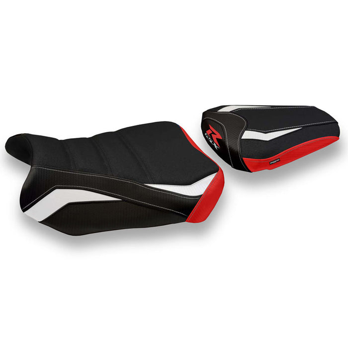 Suzuki GSXR 600 750 2011-2024 Seat Cover Tappezzeria Italia Ultragrip in White and Red