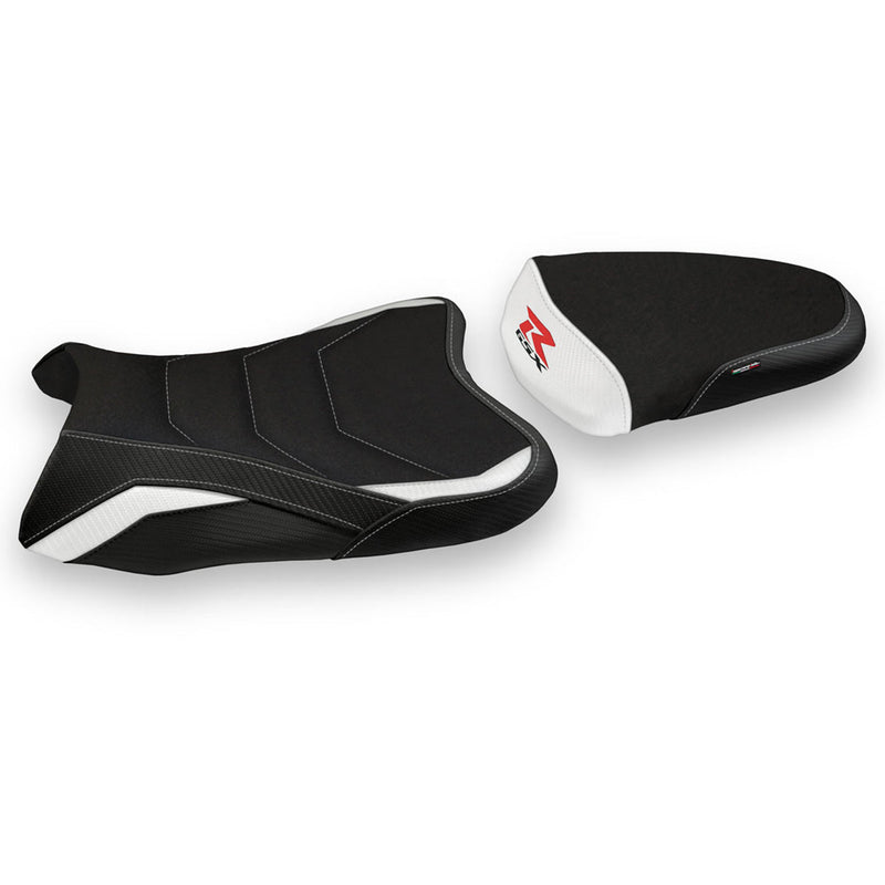 Suzuki GSXR 1000 2007-2008 Seat Cover Tappezzeria Italia Ultragrip in White and Black