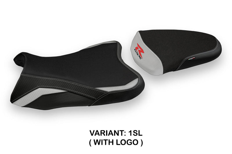 Suzuki GSXR 1000 2007-2008 Seat Cover Tappezzeria Italia in Silver and Black