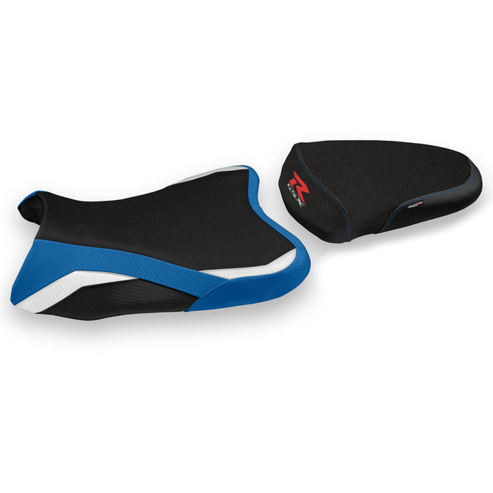 Suzuki GSXR 1000 2007-2008 Seat Cover Tappezzeria Italia in Special Blue, White and Black