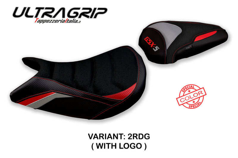 Suzuki GSXS 1000 2015-2020 Seat Cover Tappezzeria Italia Ultragrip in Red and Grey