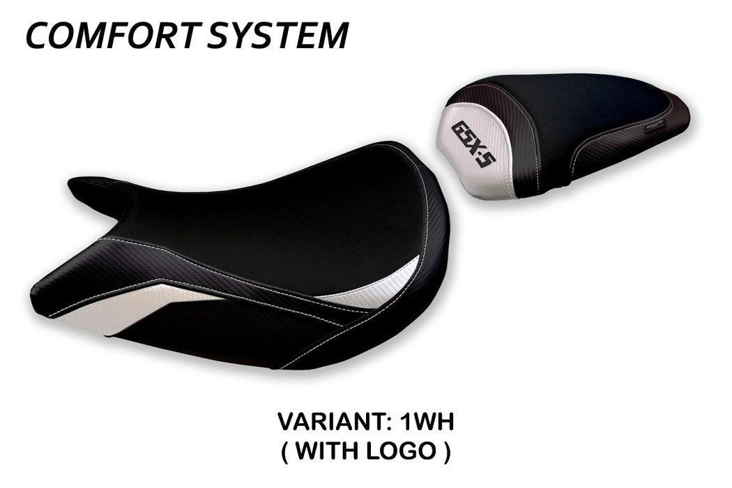 Suzuki GSXS 1000 2015-2020 Seat Cover Tappezzeria Italia Comfort in White