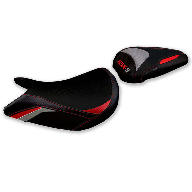 Suzuki GSXS 1000 2015-2020 Seat Cover Tappezzeria Italia in Red and Grey
