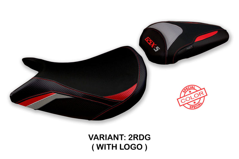 Suzuki GSXS 1000 2021-2024 Seat Cover Tappezzeria Italia in Red and Grey