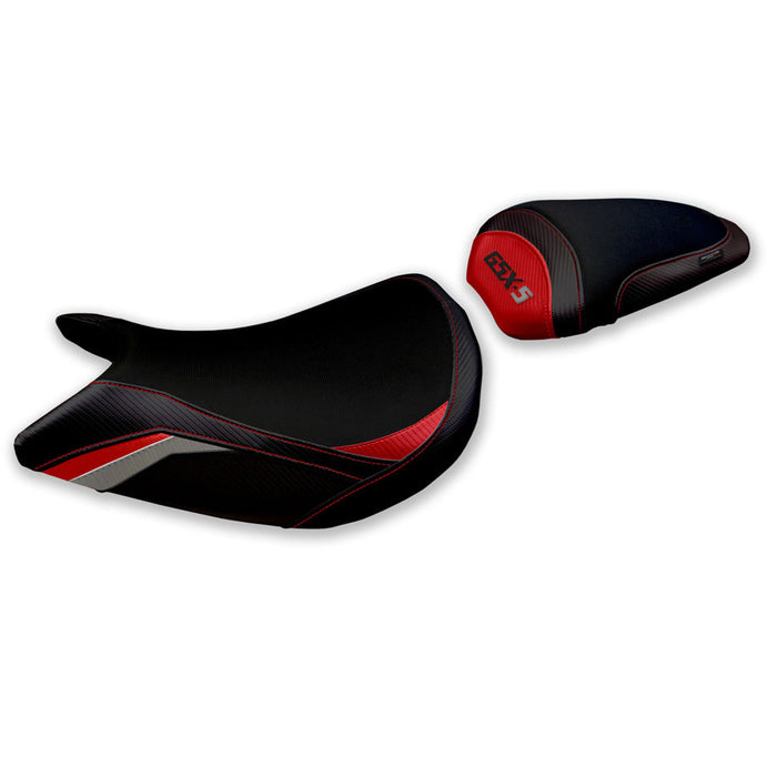 Suzuki GSXS 1000 2021-2024 Seat Cover Tappezzeria Italia Comfort in Red and Grey
