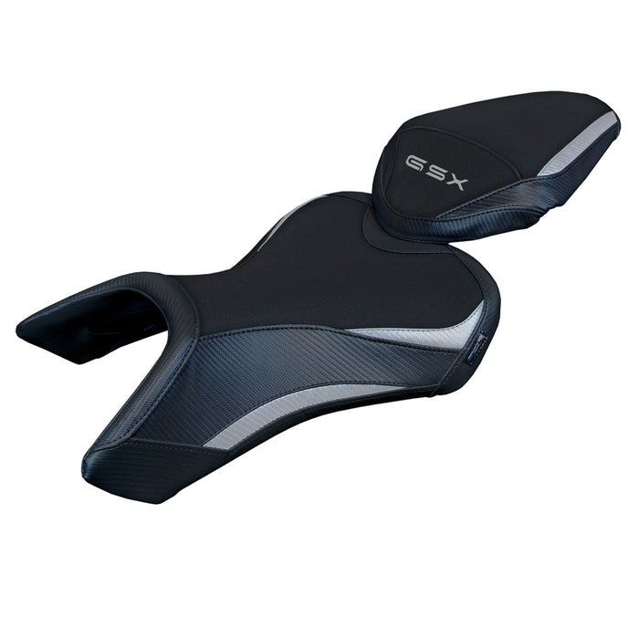 Suzuki GSX 8S-8R 2023 2024 Seat Cover Tappezzeria Italia in Silver and Black