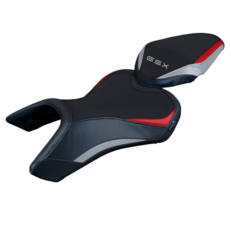 Suzuki GSX 8S-8R 2023 2024 Seat Cover Tappezzeria Italia in Silver Red and Black