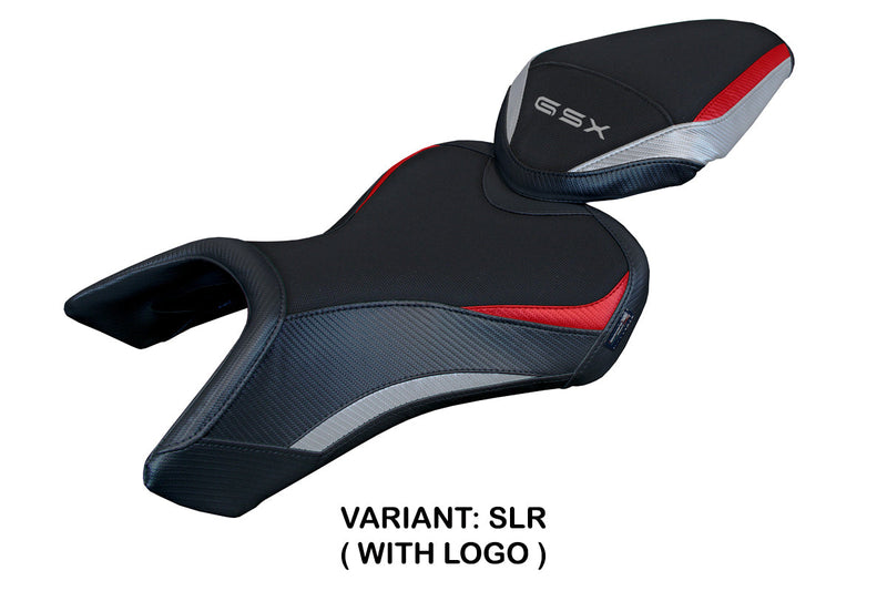 Suzuki GSX 8S-8R 2023 2024 Seat Cover Tappezzeria Italia in Silver Red and Black