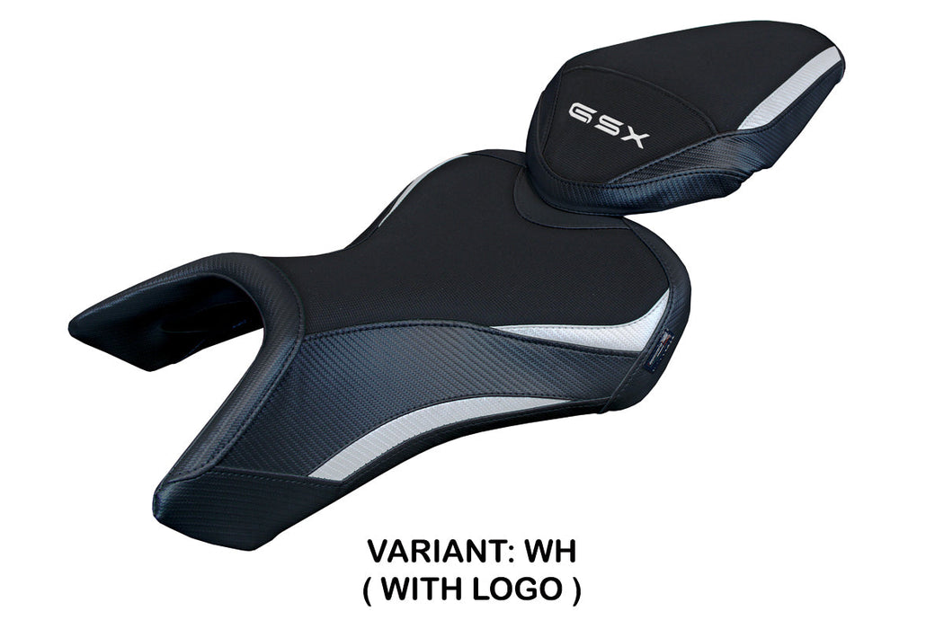 Suzuki GSX 8S-8R 2023 2024 Seat Cover Tappezzeria Italia in White and Black