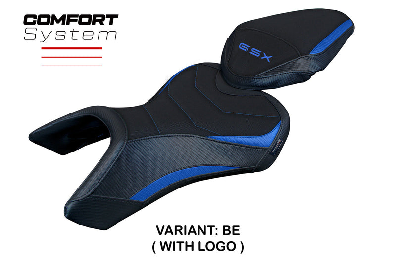 Suzuki GSX 8S-8R 2023 2024 Seat Cover Tappezzeria Italia Comfort in Blue and Black