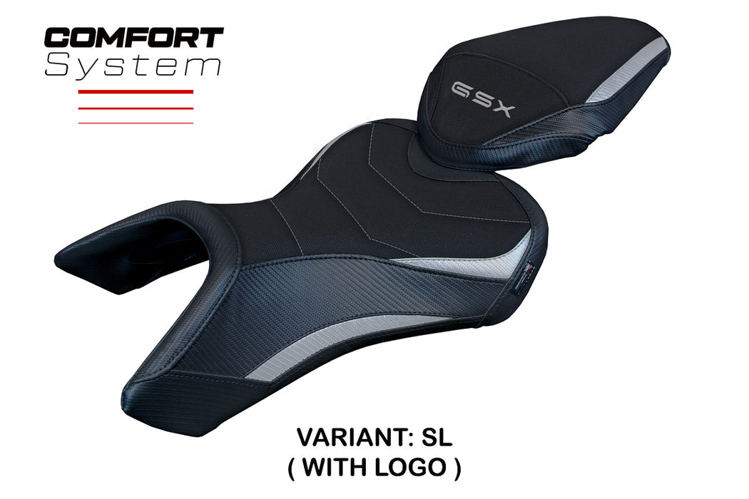 Suzuki GSX 8S-8R 2023 2024 Seat Cover Tappezzeria Italia Comfort in Silver and Black
