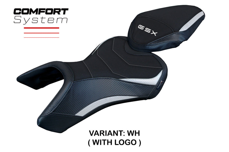 Suzuki GSX 8S-8R 2023 2024 Seat Cover Tappezzeria Italia Comfort in White and Black