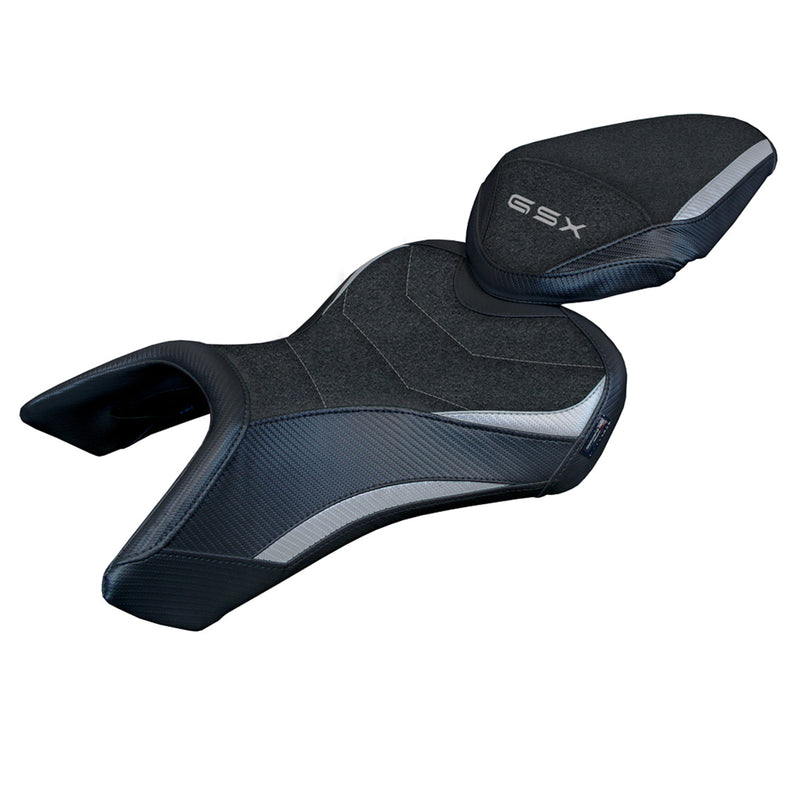 Suzuki GSX 8S-8R 2023 2024 Seat Cover Tappezzeria Italia Ultragrip in Silver and Black