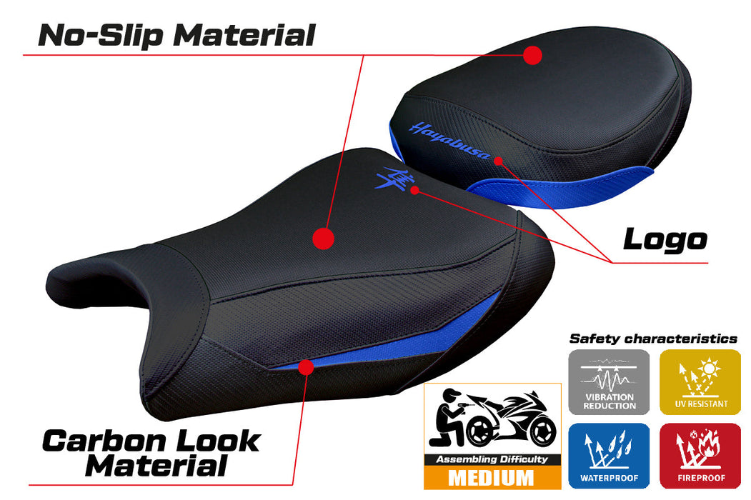Suzuki Hayabusa 2008-2020 Seat Cover Tappezzeria Italia in Blue