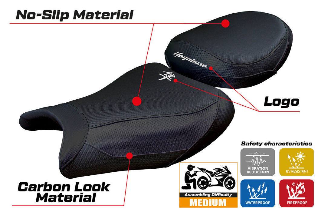 Suzuki Hayabusa 2008-2020 Seat Cover Tappezzeria Italia in Black