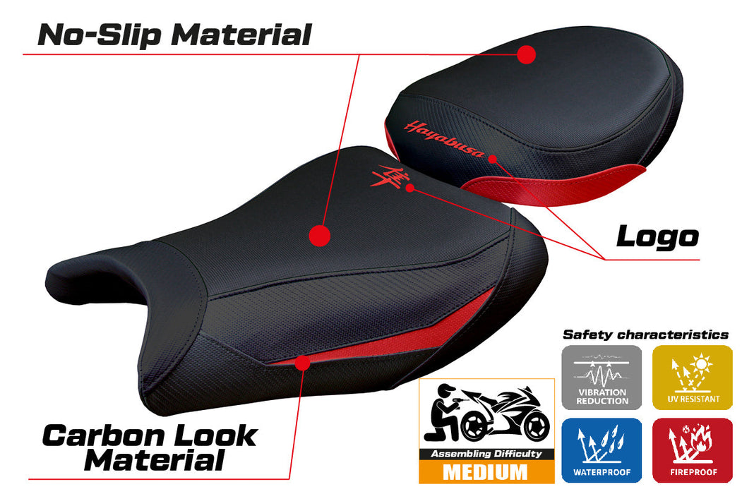 Suzuki Hayabusa 2008-2020 Seat Cover Tappezzeria Italia in Dark Red