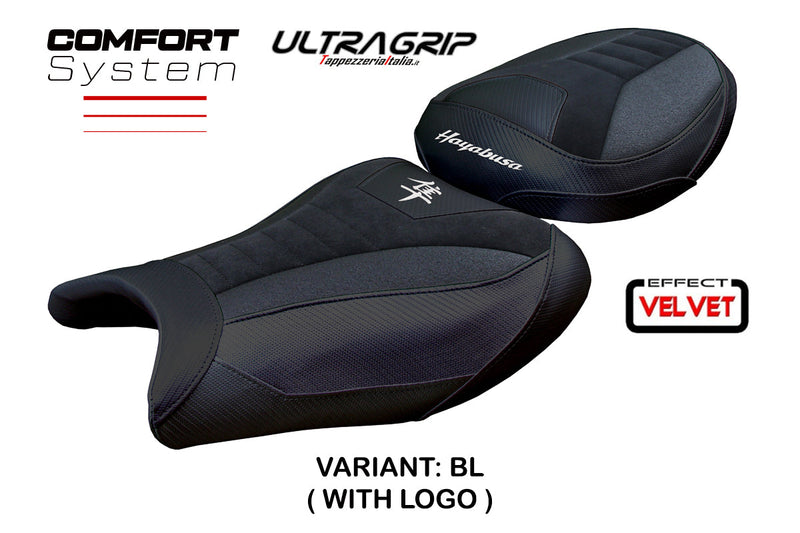 Suzuki Hayabusa 2008-2020 Seat Cover Tappezzeria Italia Comfort Ultragrip in Suede Black