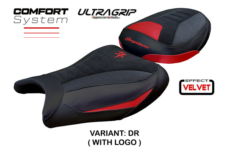 Suzuki Hayabusa 2008-2020 Seat Cover Tappezzeria Italia Comfort Ultragrip in Suede Red