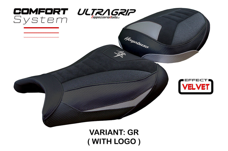 Suzuki Hayabusa 2008-2020 Seat Cover Tappezzeria Italia Comfort Ultragrip in Suede Grey