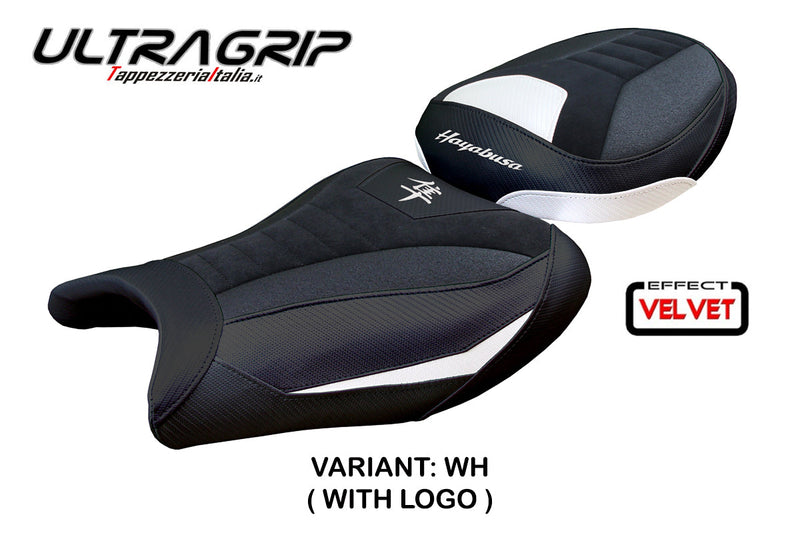 Suzuki Hayabusa 2008-2020 Seat Cover Tappezzeria Italia Ultragrip in Suede White