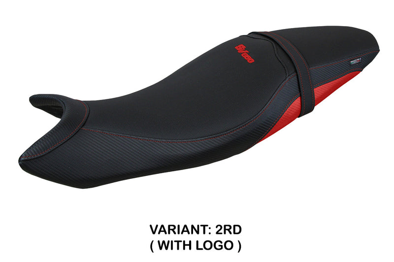 Suzuki SV650 2016-2024 Seat Cover Tappezzeria Italia in Red and Black