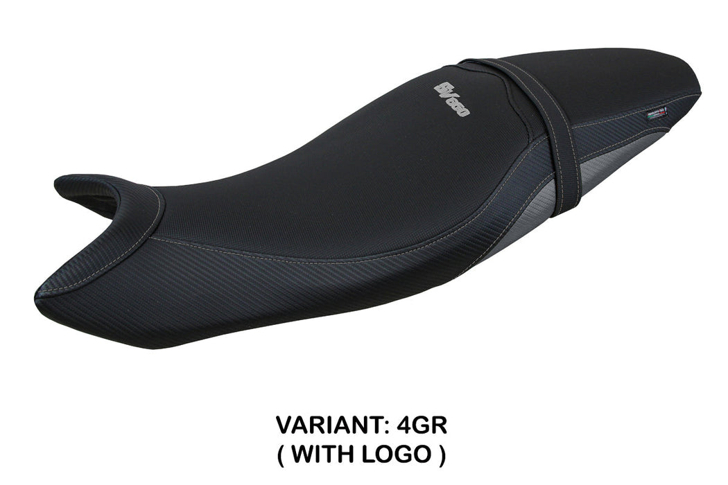 Suzuki SV650 2016-2024 Seat Cover Tappezzeria Italia in Grey and Black