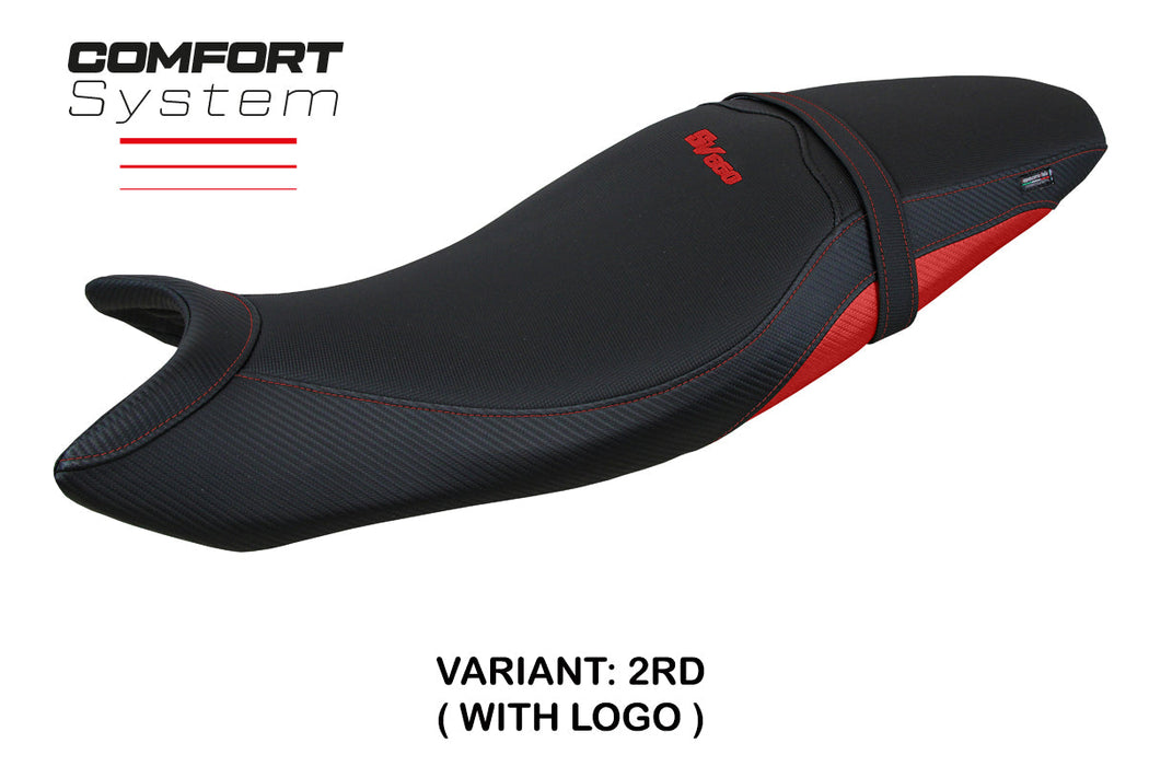 Suzuki SV650 2016-2024 Seat Cover Tappezzeria Italia Comfort in Red