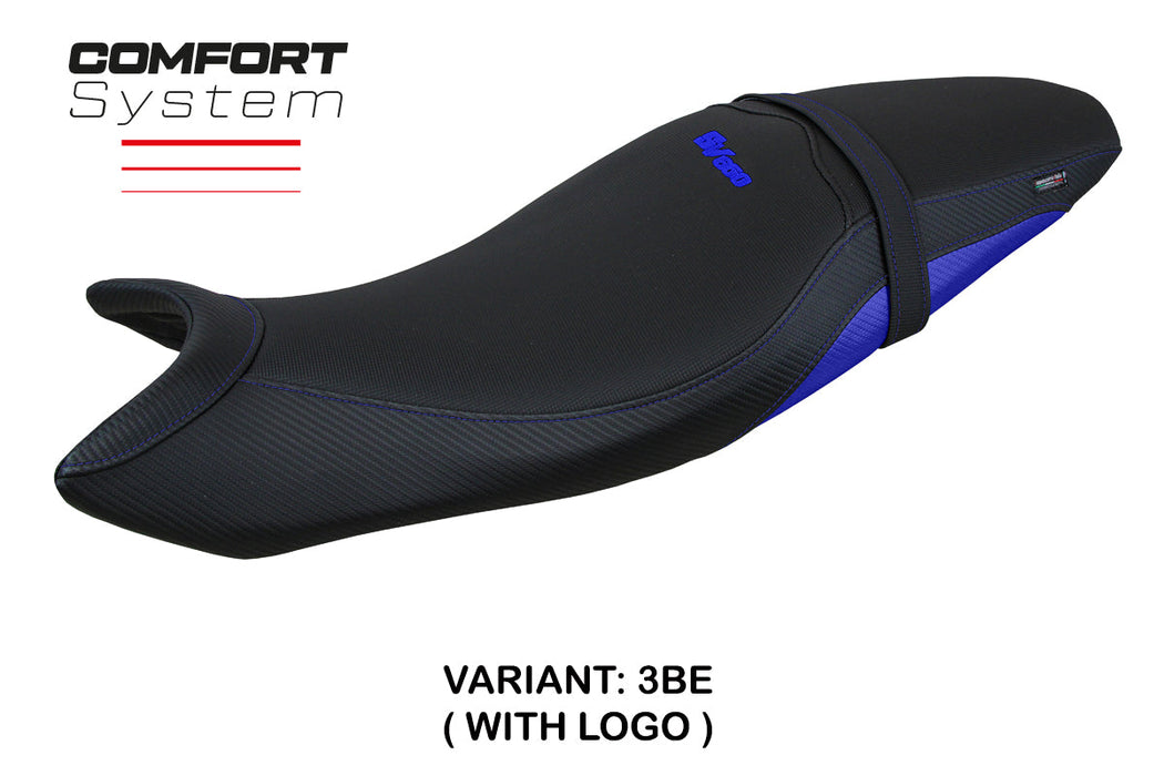 Suzuki SV650 2016-2024 Seat Cover Tappezzeria Italia Comfort in Blue