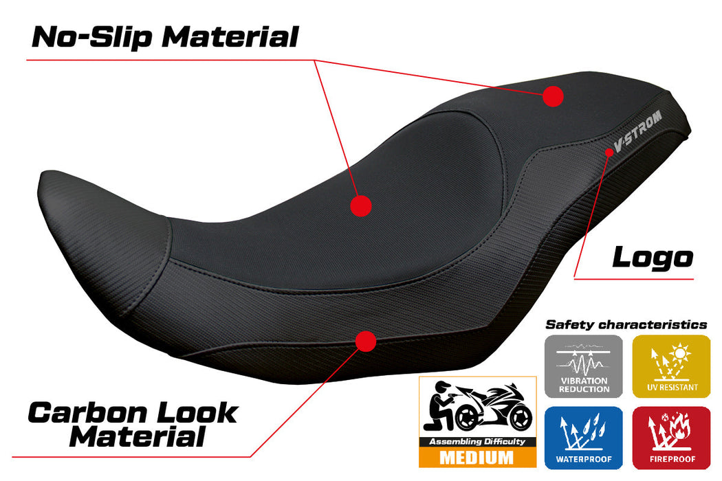 Suzuki V-Strom 800 DE SE 2023-2025 Seat Cover Tappezzeria Black