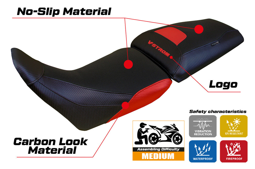 Suzuki V-Strom 1050 2020-2024 Seat Cover Tappezzeria Italia in Blue