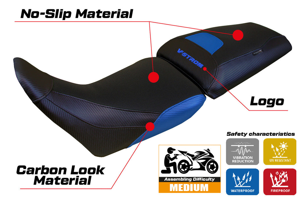Suzuki V-Strom 1050 2020-2024 Seat Cover Tappezzeria Italia in Red