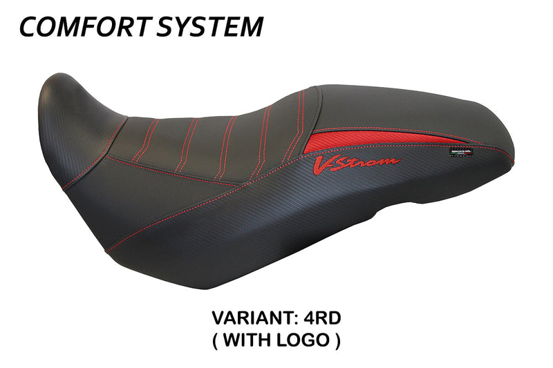 Suzuki VStrom 650 2017-2024 Seat Cover Tappezzeria Italia Comfort in Red