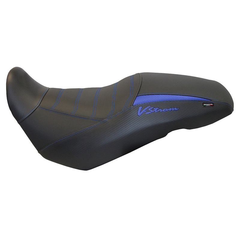 Suzuki VStrom 650 2017-2024 Seat Cover Tappezzeria Italia Comfort in Blue