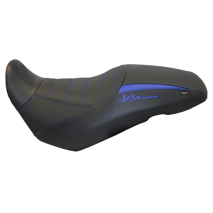 Suzuki VStrom 650 2017-2024 Seat Cover Tappezzeria Italia Comfort in Blue