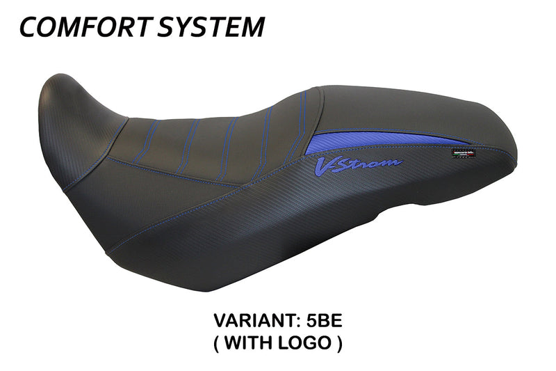 Suzuki VStrom 650 2017-2024 Seat Cover Tappezzeria Italia Comfort in Blue