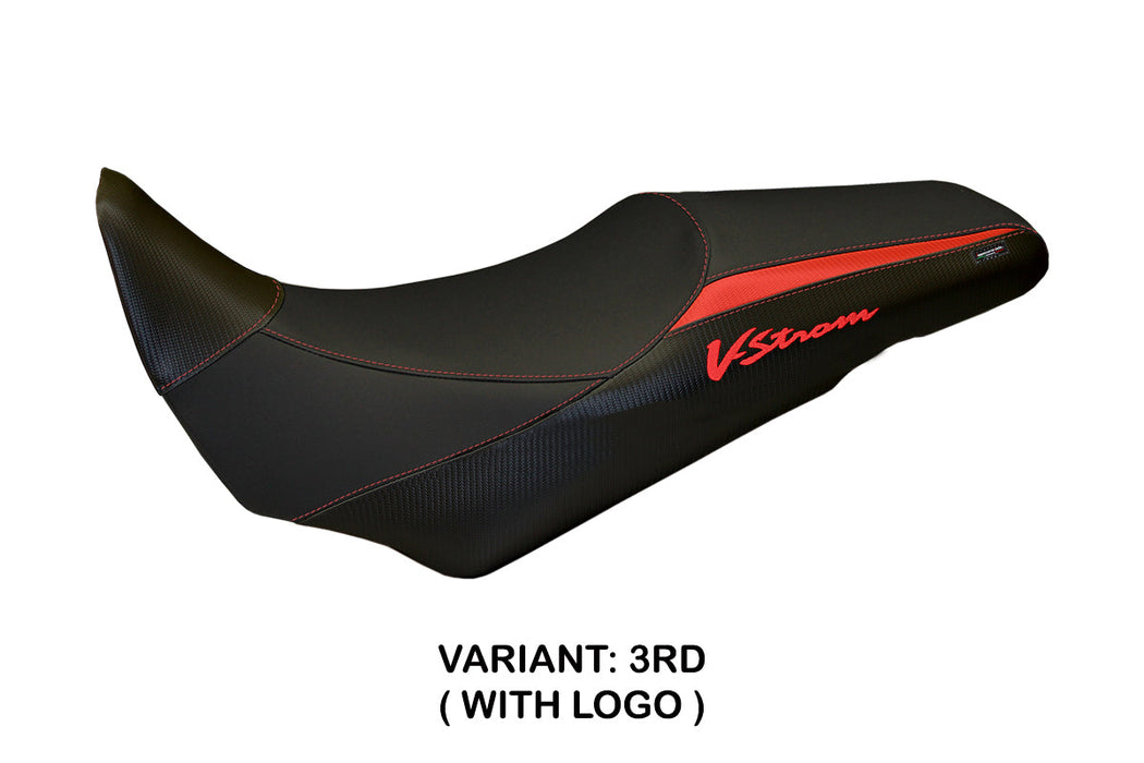 Suzuki VStrom 1000 2014-2019 Seat Cover Tappezzeria Italian in Red and Black