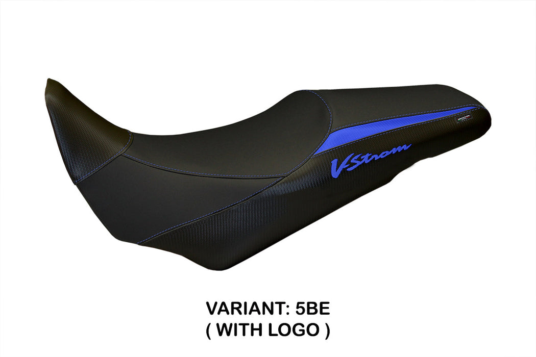 Suzuki VStrom 1000 2014-2019 Seat Cover Tappezzeria Italia in Blue and Black