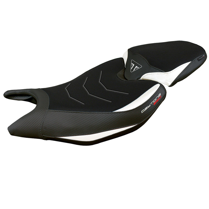 Triumph Daytona 660 2024 Seat Cover Tappezzeria Comfort White Black