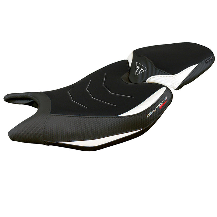 Triumph Daytona 660 2024 Seat Cover Tappezzeria Comfort White Black