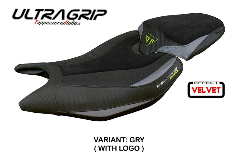 Triumph Daytona 660 2024 Seat Cover Tappezzeria Ultragrip Grey Yellow Black