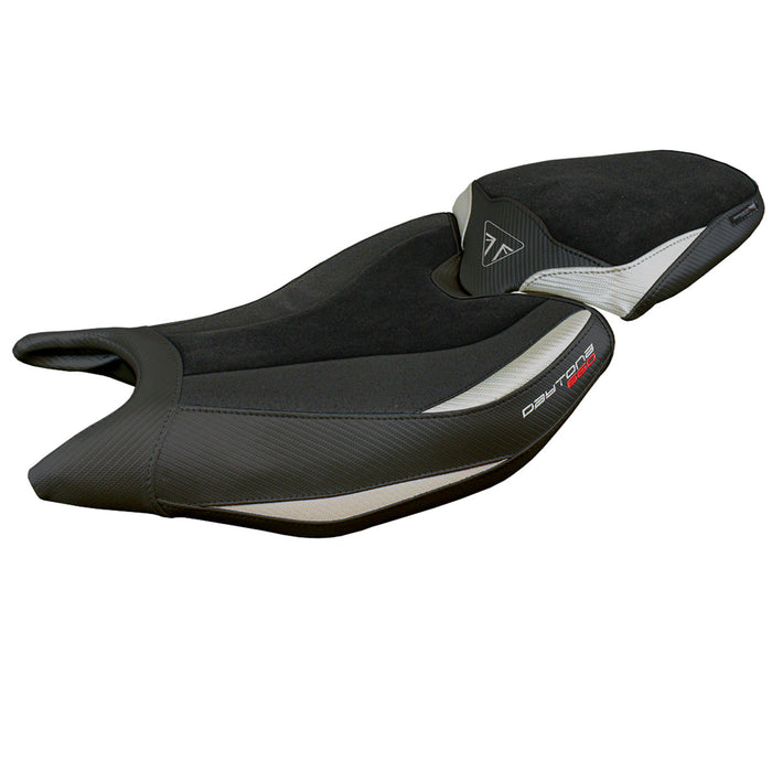 Triumph Daytona 660 2024 Seat Cover Tappezzeria Ultragrip Silver Black