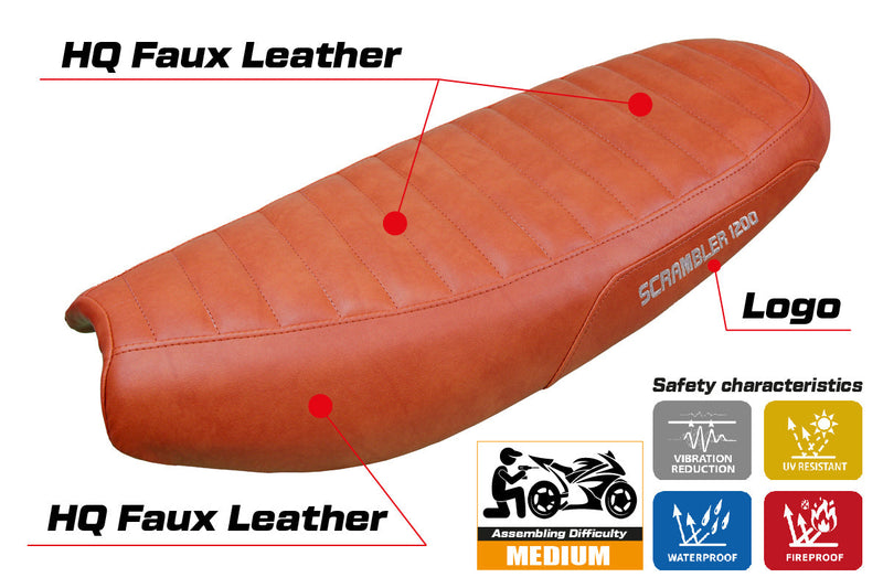 Triumph Scrambler 1200 2019-2024 Seat Cover Tappezzeria Italia in Brick