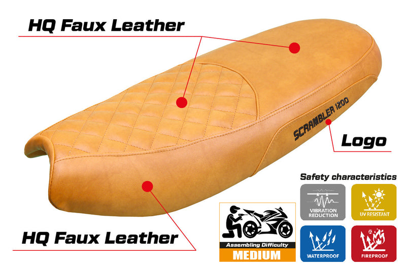 Triumph Scrambler 1200 2019-2024 Seat Cover Tappezzeria Italia in Camel SE